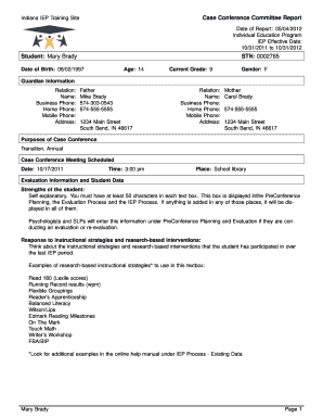 Indiana Iep  Form