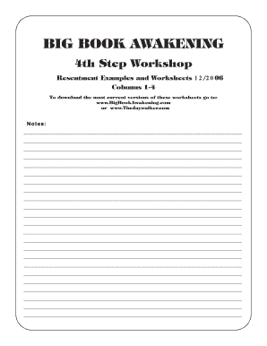 Big Book Awakening PDF  Form