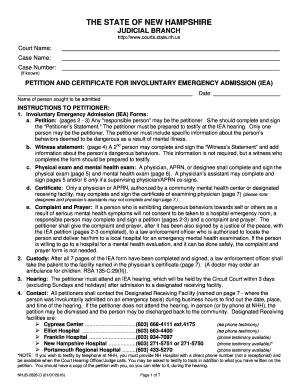  IEA Petition New Hampshire Judicial Branch Courts State Nh 2016