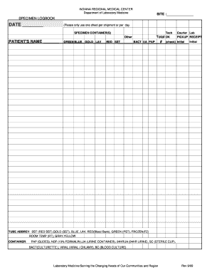 Laboratory Log Book PDF  Form