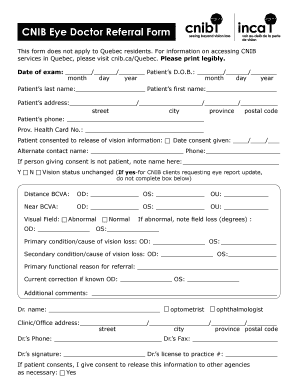 Cnib Referral  Form