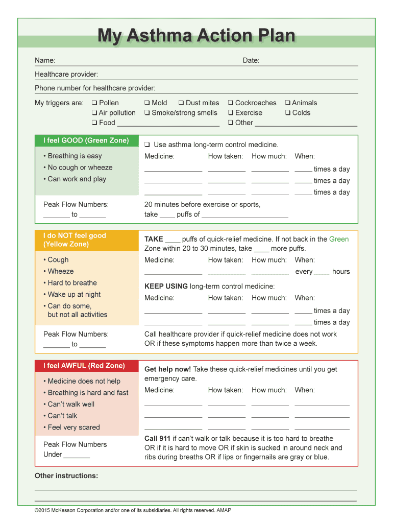 My Asthma Action Plan  CalViva Health  Calvivahealth  Form