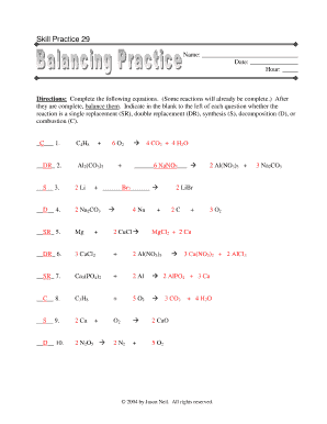 Chemquest 29 Answer Key  Form