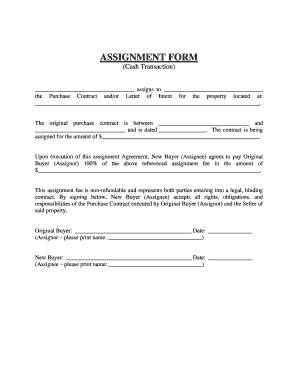 ASSIGNMENT FORM Dean Graziosi