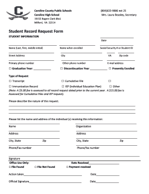 Caroline County Public Schools Va  Form