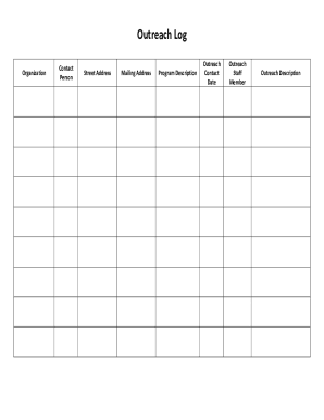 Outreach Form Template