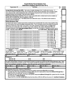 Hospital Medical Record Statistics Form