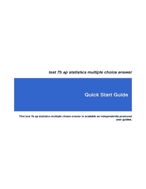 Test 7b Ap Statistics Answer Key  Form