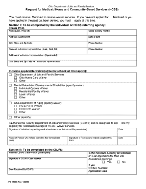 Ohio Waiver Application PDF  Form