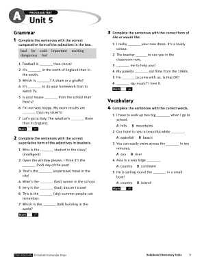 Unit 5 Test  Form