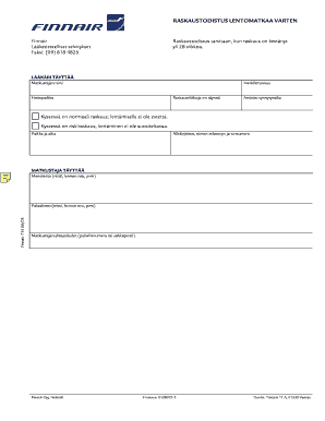 Finnair Raskaustodistus  Form