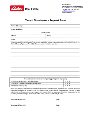 Maintenance Request Form