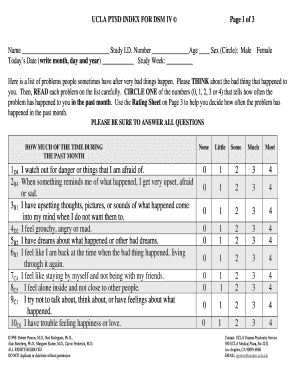 Buffington Hanouts UCLA PTSD Index Past Month1 Ja Cuyahogacounty  Form