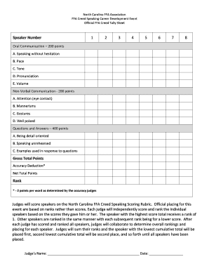 Ffa Creed Score Sheet Form - Fill Out and Sign Printable PDF Template ...