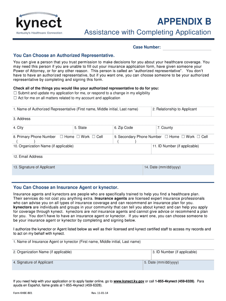 APPENDIX B Kentucky Health Benefit Exchange  Form