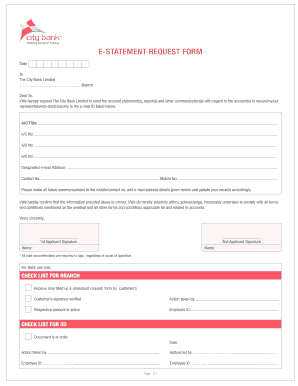 City Bank Forms
