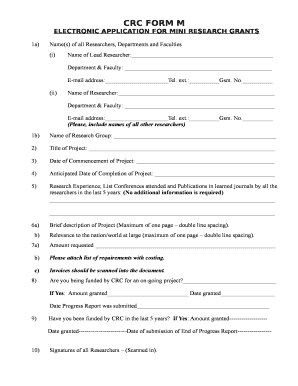 Crc Form Download