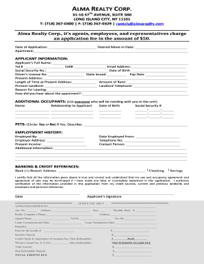 Alma Realty  Form