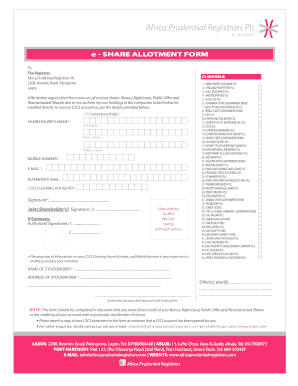 E SHARE ALLOTMENT FORM Apregistrarscom