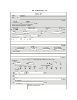 Icao Flight Plan Form Fillable PDF