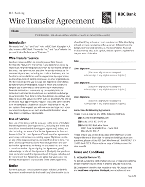 Rbc Wire Transfer Form PDF