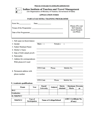 Application Form A4 Size