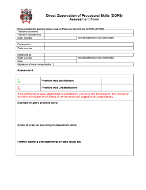 Dops Form PDF