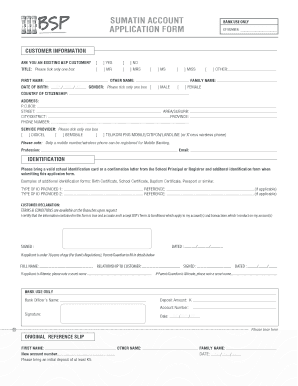 Sumatin Account  Form