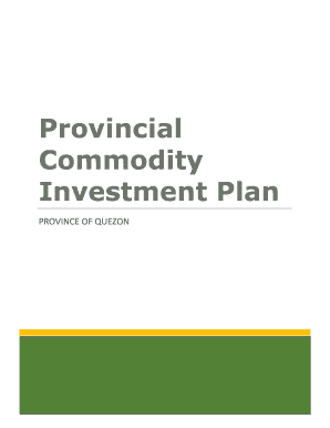 Provincial Commodity Investment Plan  Form