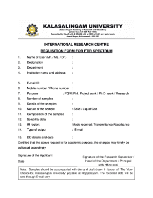 Ac Requisition Md  Form