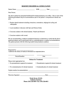 REQUEST for MEDICAL CONSULTATION Identcom  Form