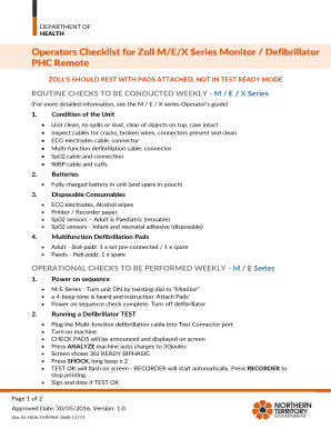 Zoll X Series Competency Checklist  Form