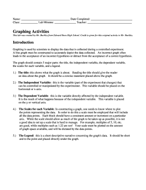 Lab Graphing Activities Answer Key  Form