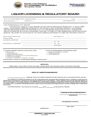 Drinking License Template Philippines  Form