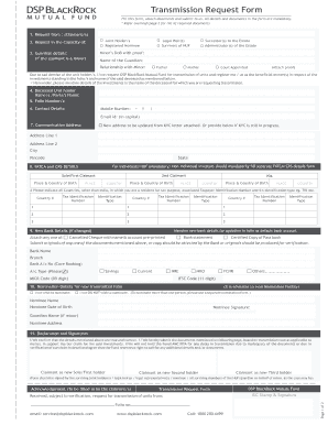 Dsp Mutual Fund Transmission Form