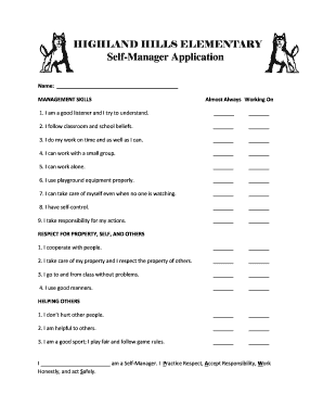 Self Application  Form