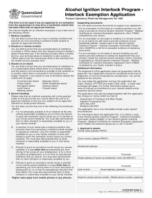  Alcohol Interlock Exemption 2014