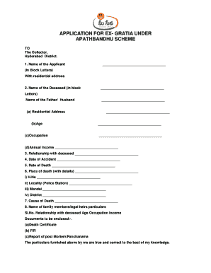 Apathbandhu Scheme Application Form