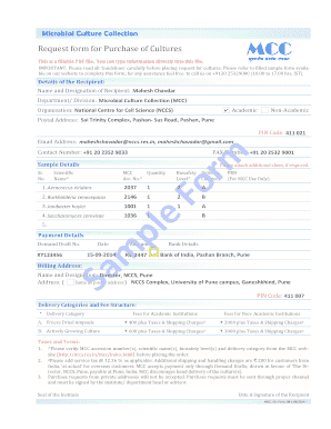 Nccs Cell Line List  Form