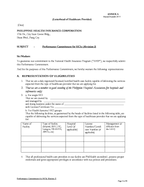 Performance Commitment Philhealth