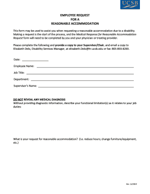 Medical Accommodation Letter Sample  Form