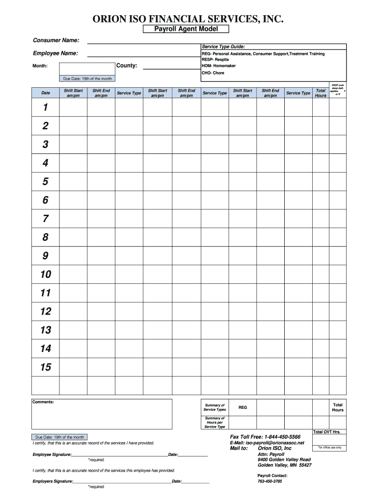  ORION ISO FINANCIAL SERVICES INC 2015-2024