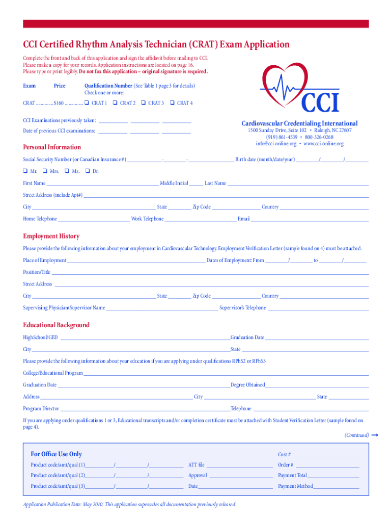 Crat Certification Practice Test  Form