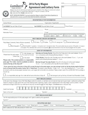 Lombard Party Wagon  Form