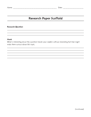 Research Paper Scaffold  Form