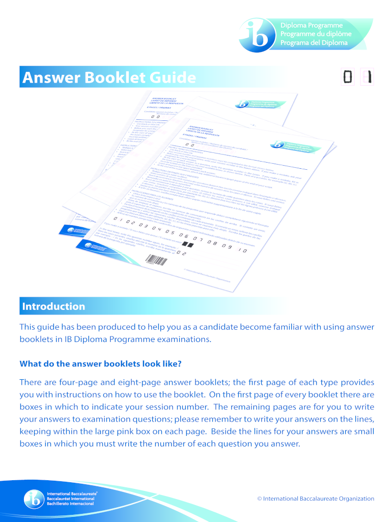 Ib Answer Booklet PDF  Form