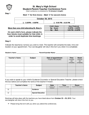 Student Conference Form PDF