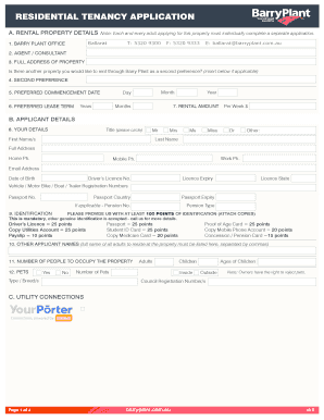 Barry Plant Application Form