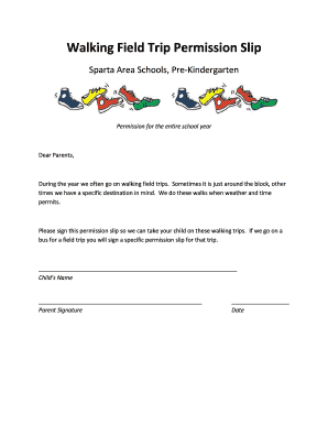 preschool field trip form