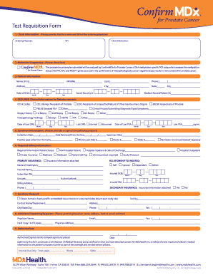 Confirmmdx Test Requisition Form